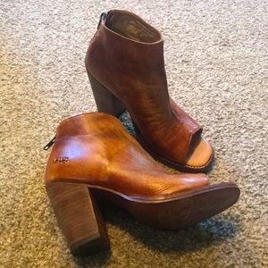 Bed Stu Leather Open Toe Ankle boot (6.5)